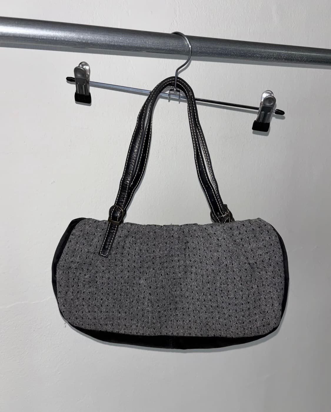 일본빈티지 도트그레이 숄더백 상품이미지1