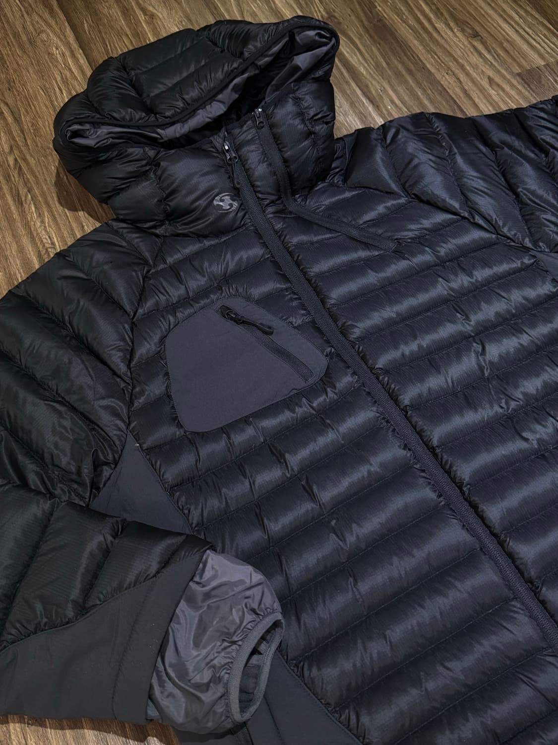 SANSAN GEAR  Paneled Puffer Jacket Black 상품이미지1
