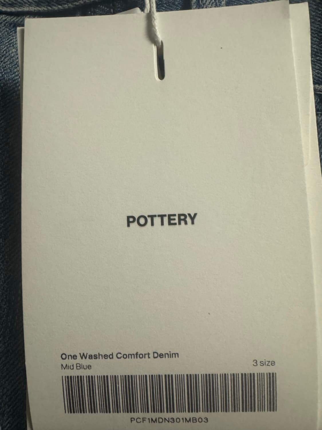 포터리 컴포트 데님 미드 블루 3사이즈 팝니자 상품이미지2