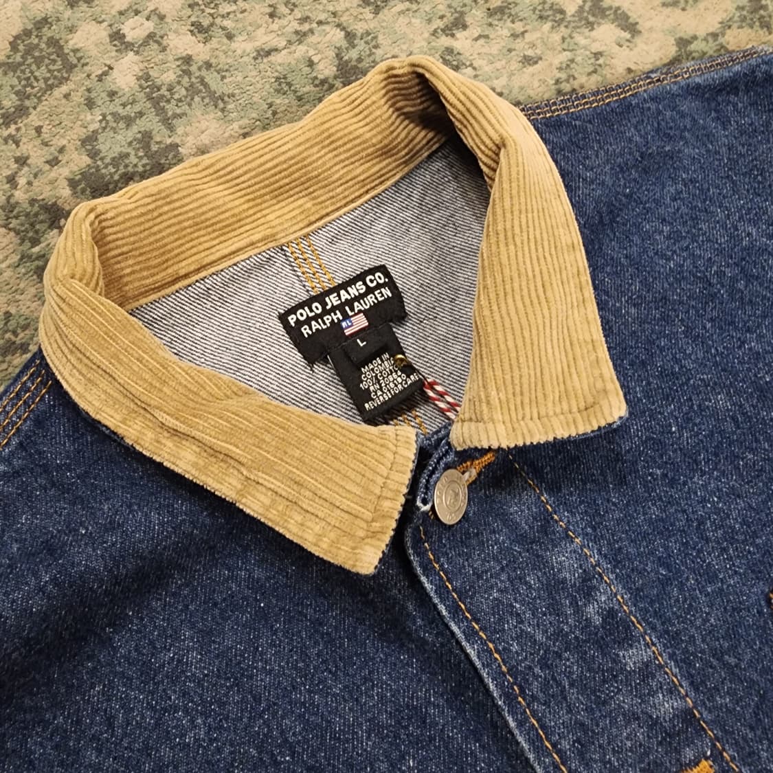 90s 제작 폴로 덩가리 데님자켓 상품이미지4