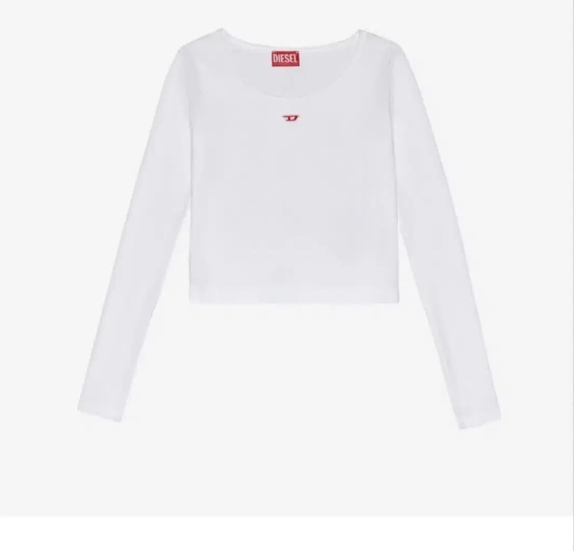 디젤 발레D로고 롱슬리브 탑 화이트 상품이미지2