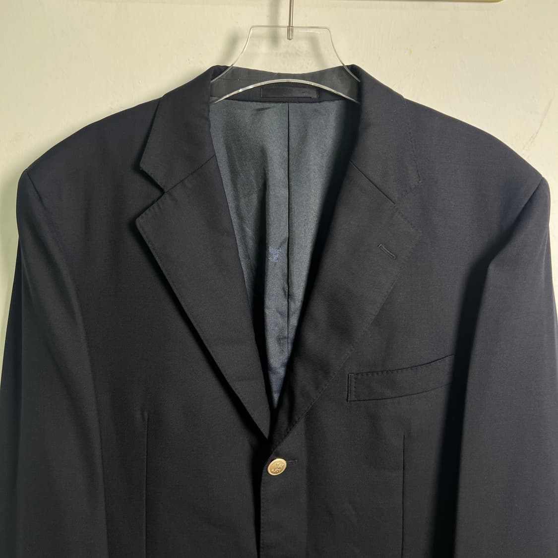 버버리 블랙 울 캐시미어 금장 싱글 블레이저  상품이미지4