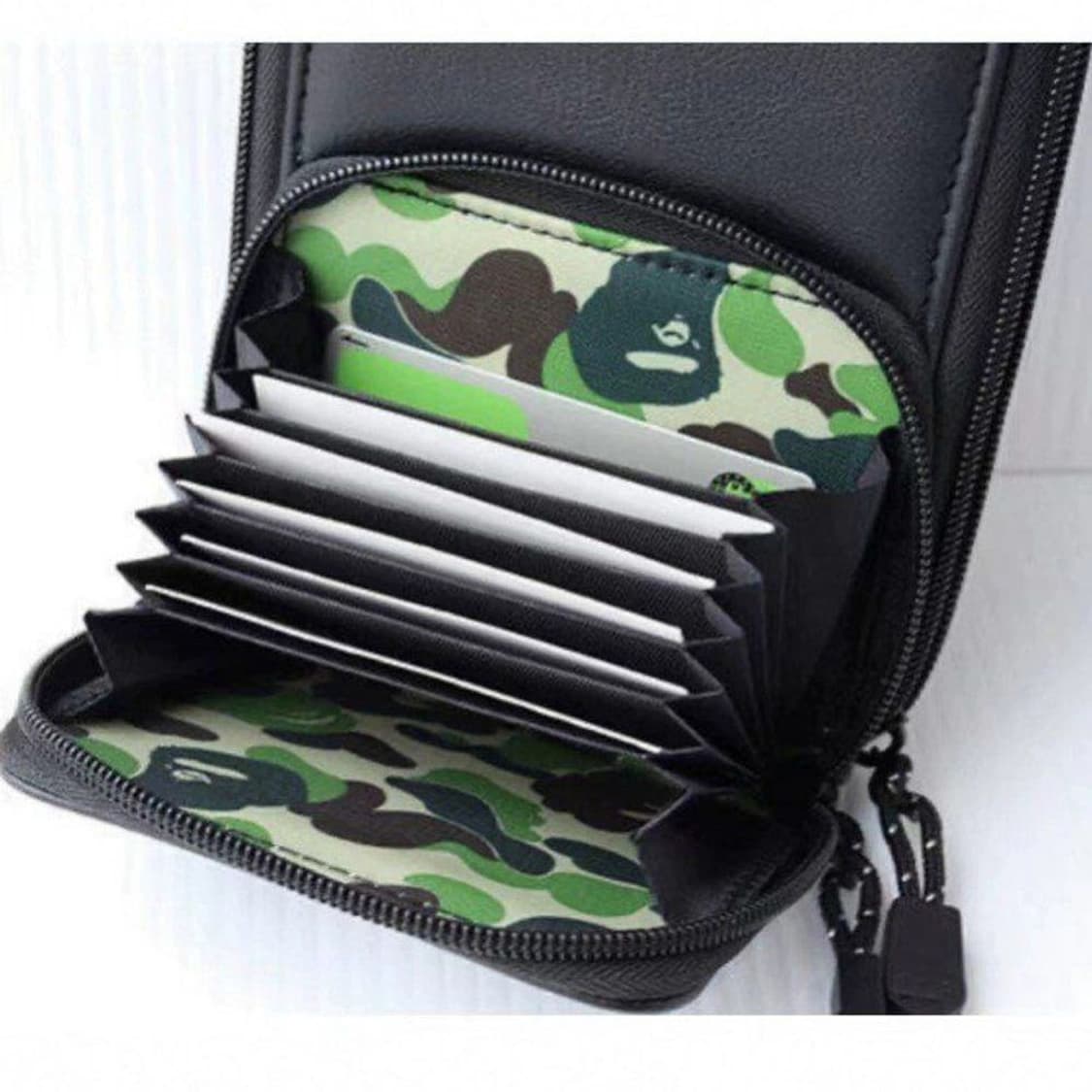 (수수료판매자부담)베이프 블랙 레더 미니지갑 크로스백 가방 상품이미지2