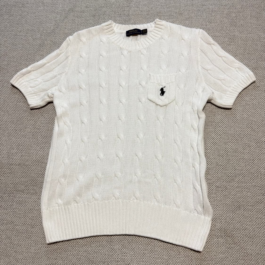폴로 랄프로렌 케이블 반팔 니트 상품이미지1