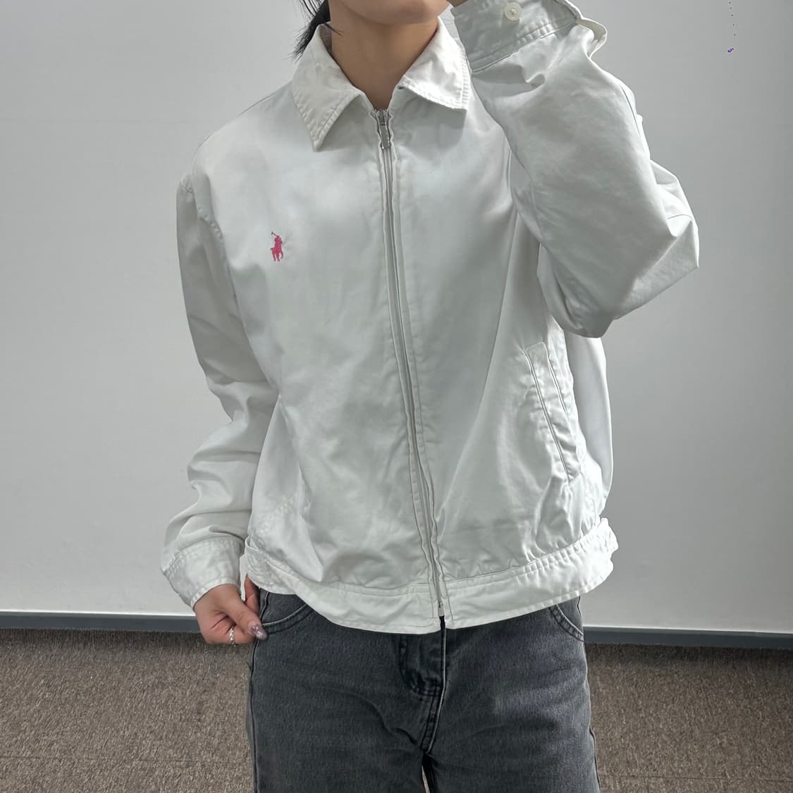 Polo 폴로 스포츠 핑크포니 화이트 코튼 자켓 상품이미지2