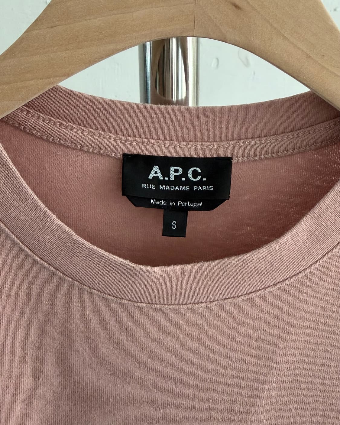 A.P.C. 아페쎄 베이비핑크컬러 티셔츠 상품이미지6