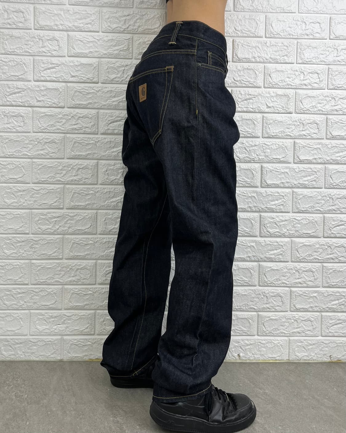 칼하트 옐로스티치 흑청 데님팬츠 36-32 상품이미지2