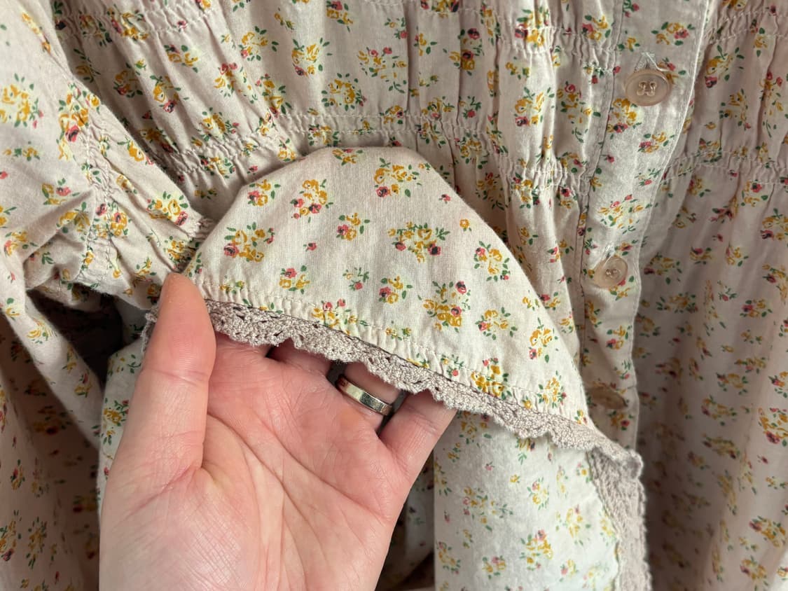 꽃무늬 코랄 블라우스 상품이미지3