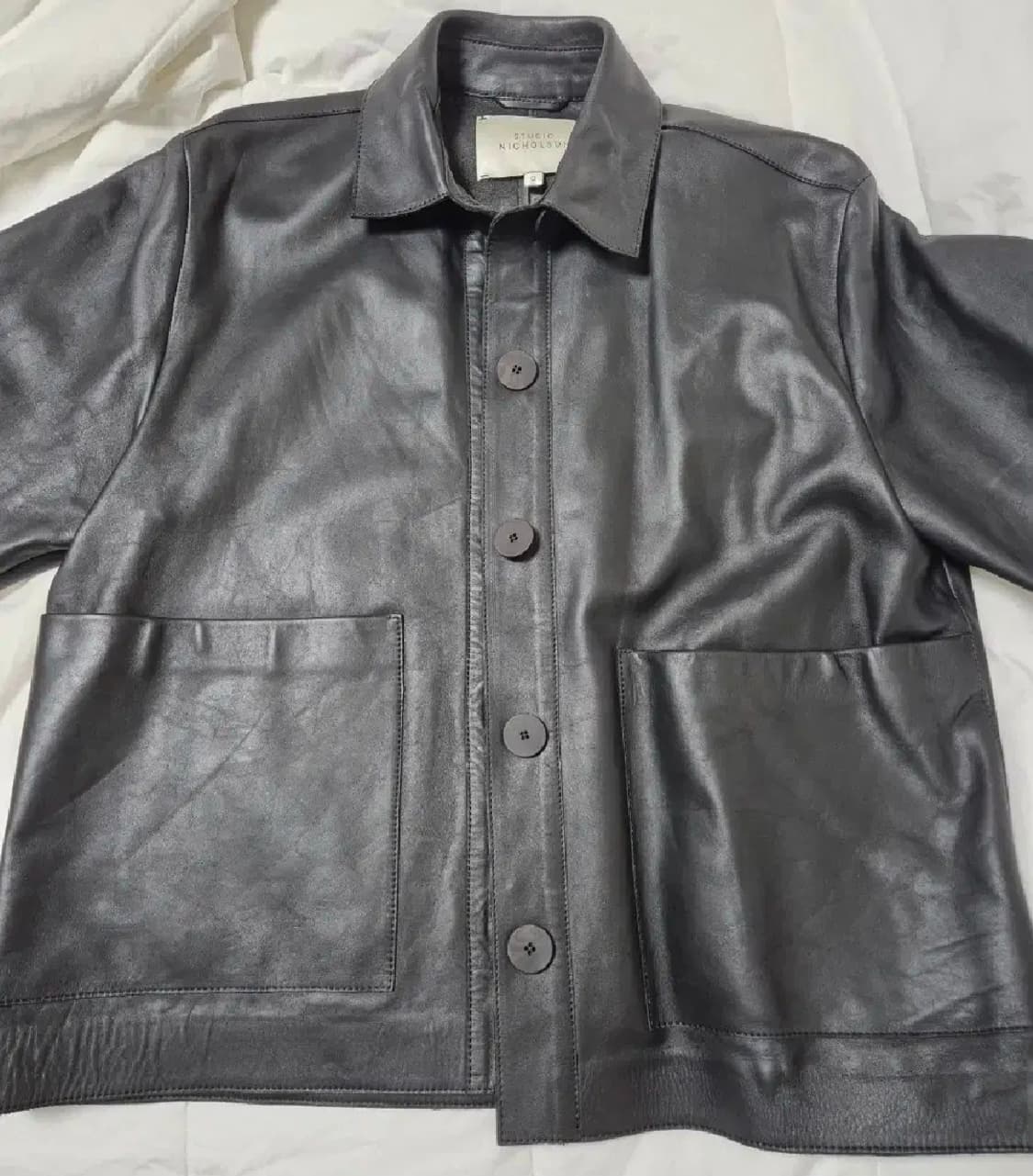 스튜디오니콜슨 소가죽 여성 레더자켓 상품이미지3