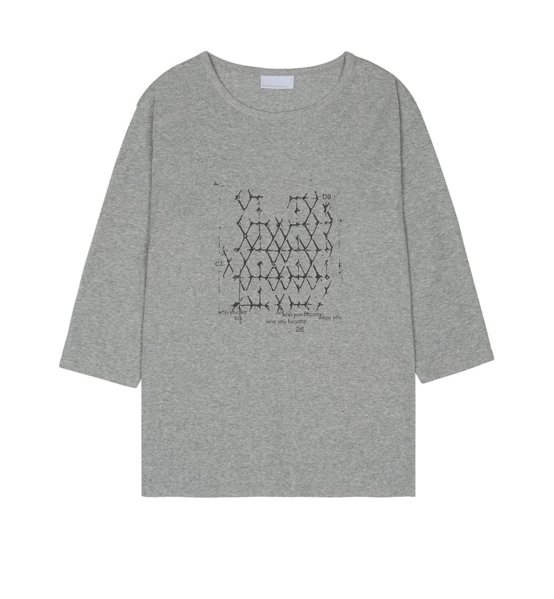 산산기어 LATTICE T-SHIRT [MELANGE GREY] 상품이미지1