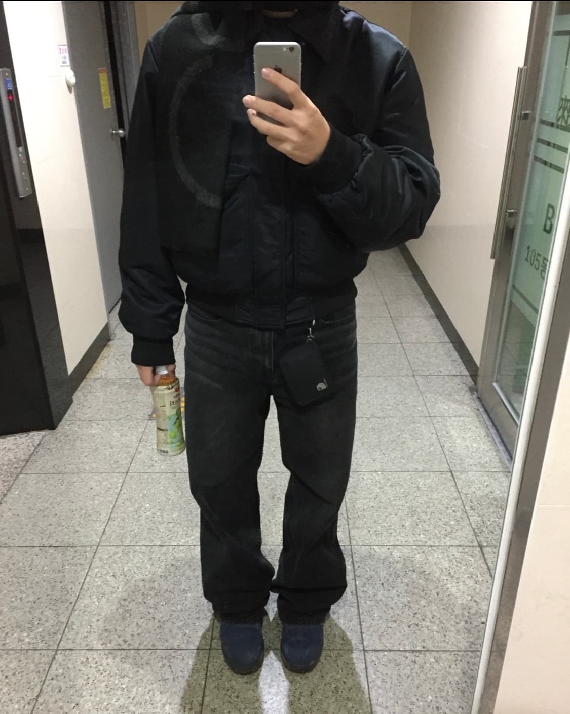 벨리에 패디드 오버사이즈 봄버 자켓 - 블랙 상품이미지3