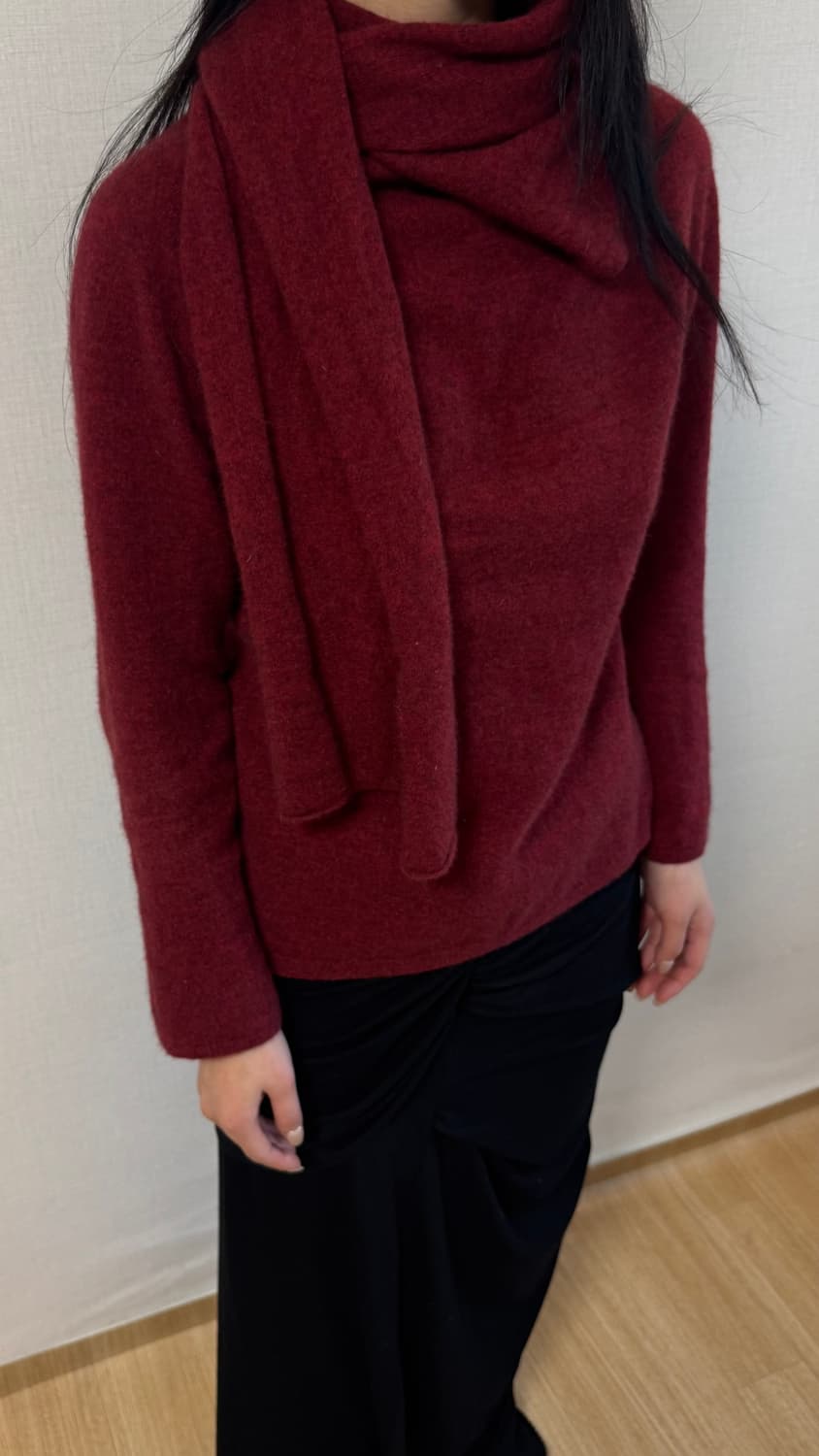 스카프 레이어드 니트  상품이미지2