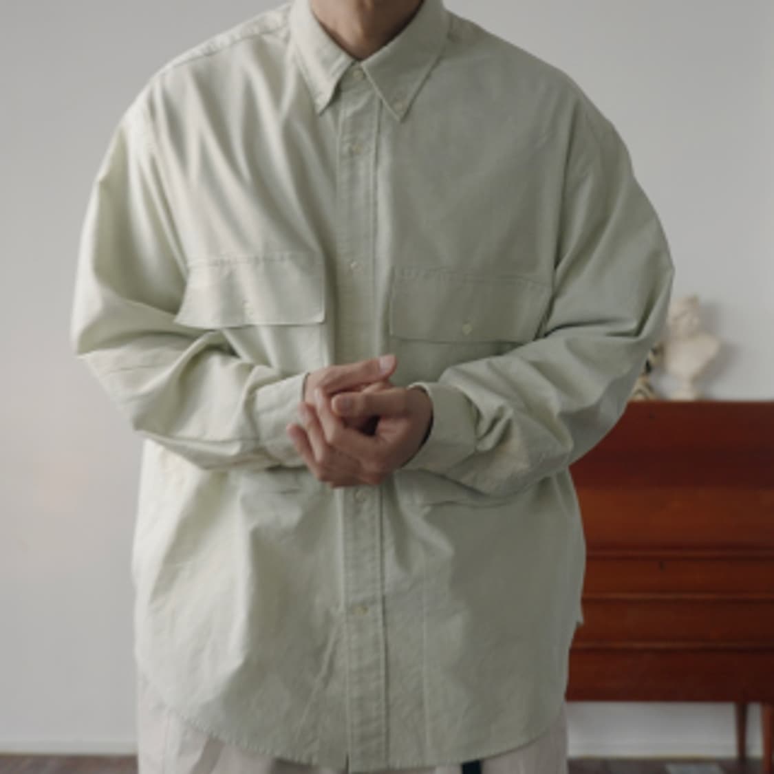 [2] 모이프 x 느린양반 오버핏 와이드 유틸리티 셔츠  상품이미지3