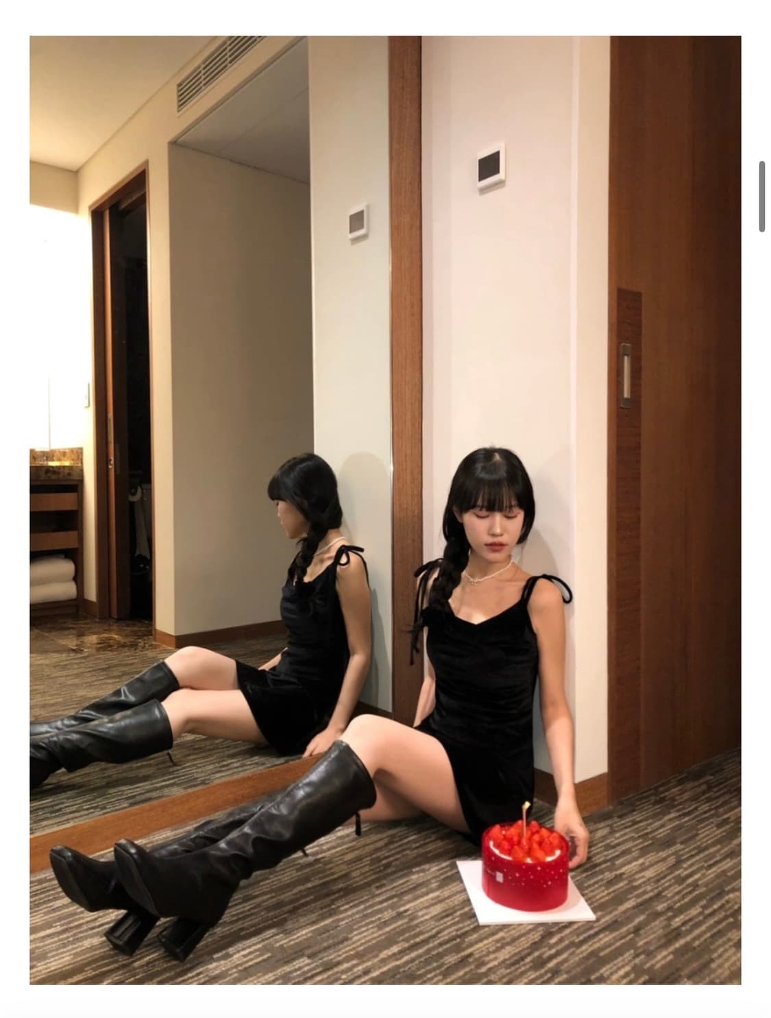 디어셀린 벨벳 원피스 상품이미지5