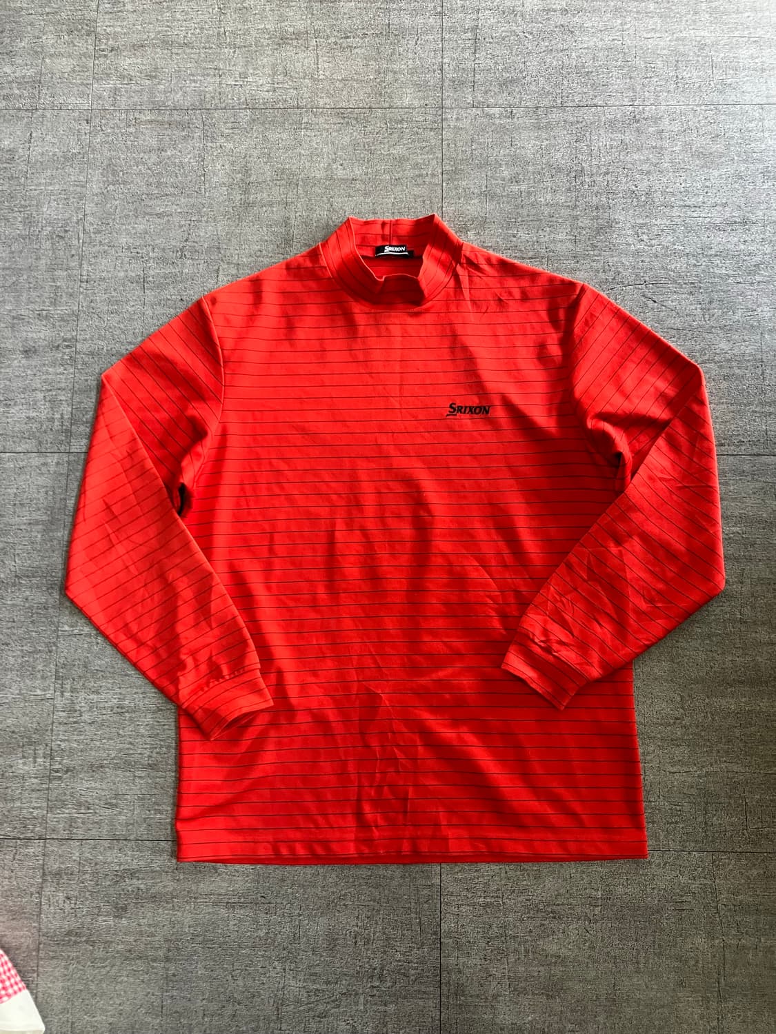 일본빈티지 Srixon 올드스쿨스트릿 가슴로고 모크넥티셔츠 상품이미지1