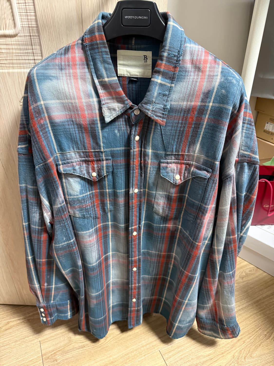 r13 체크셔츠 상품이미지3