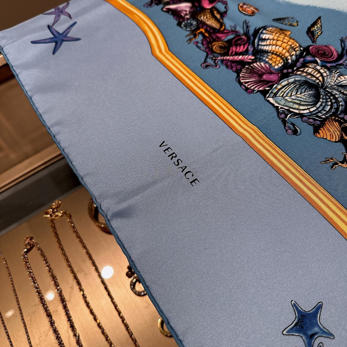 베르사체 여성 멀티컬러 실크 스카프 머플러 상품이미지3