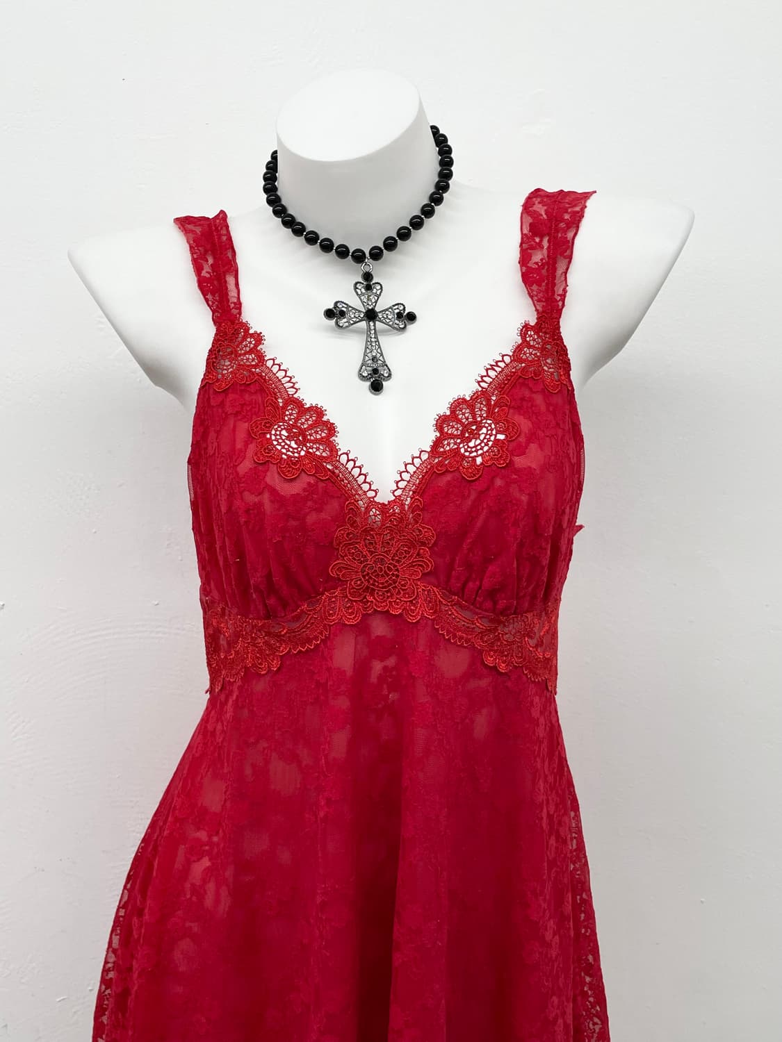 레드 레이스 슬립 상품이미지2