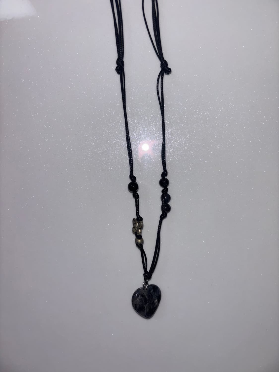 하트원석 비즈목걸이 핸드메이드 상품이미지3