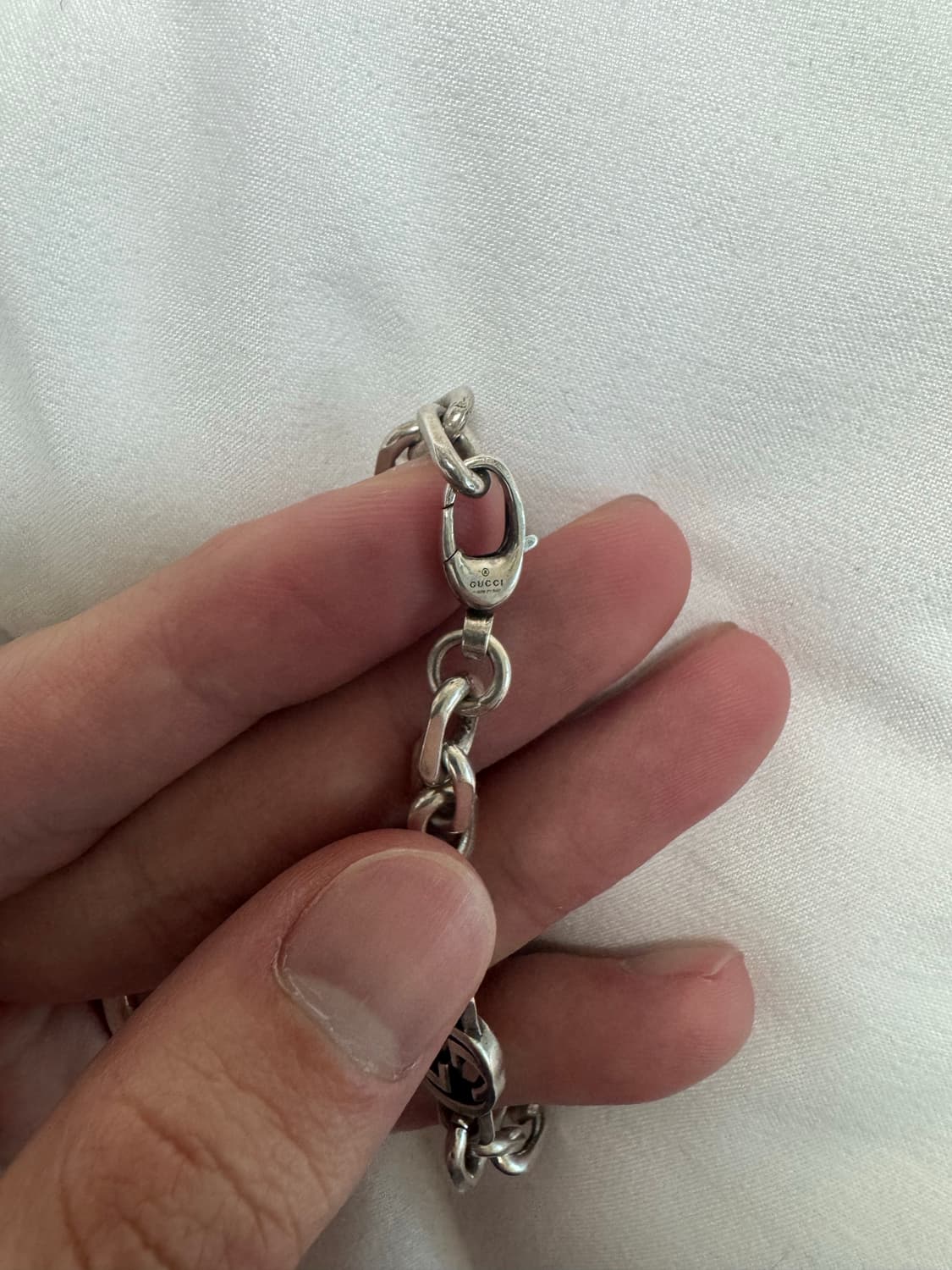 구찌 인터로킹 체인 팔찌 상품이미지5