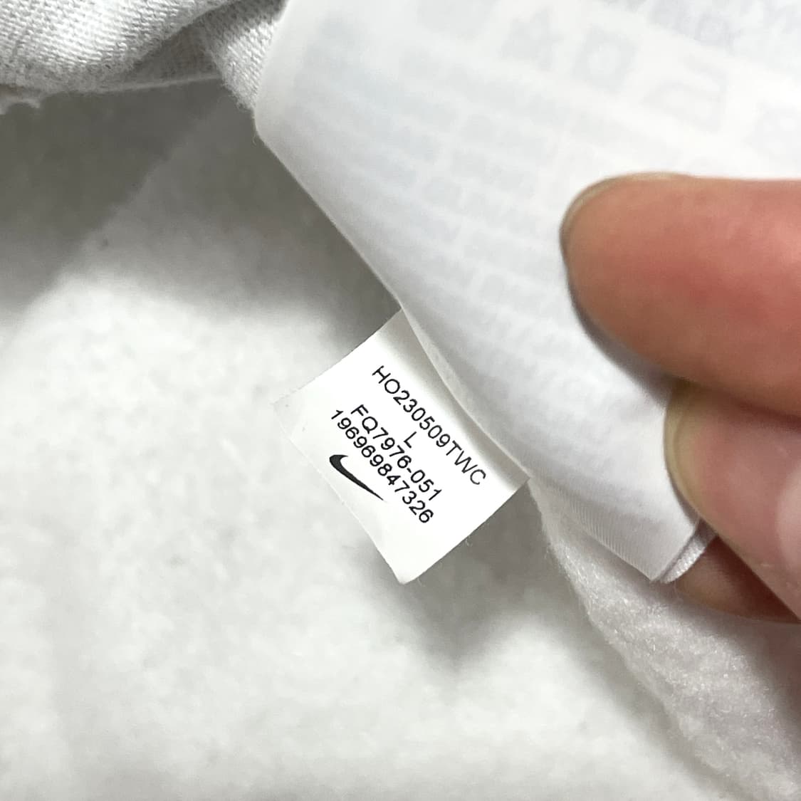 나이키 라이트그레이 기모 반집업 맨투맨 남성L 상품이미지8