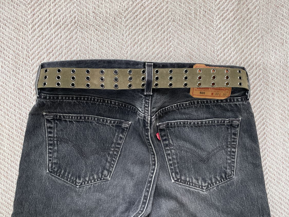 빈티지 아일렛 스웨이드 레더 벨트 상품이미지3