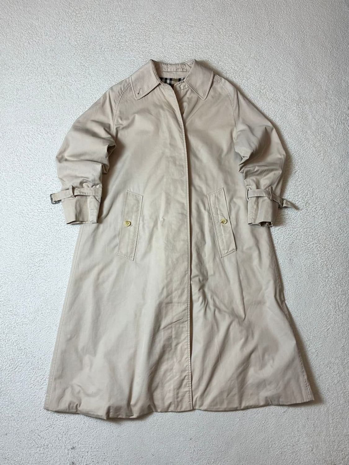 버버리 90's 싱글 시그니처 A 라인 트렌치 코트 PN7560 상품이미지1