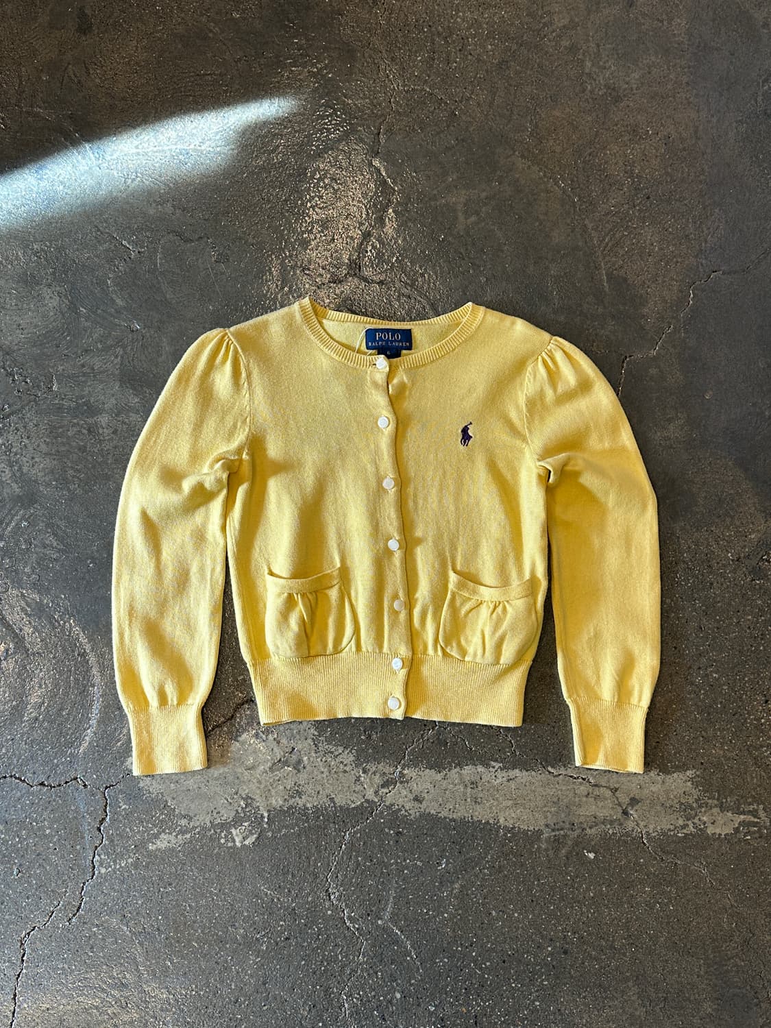 폴로 랄프로렌 옐로우 니트 가디건 kids 6 상품이미지1