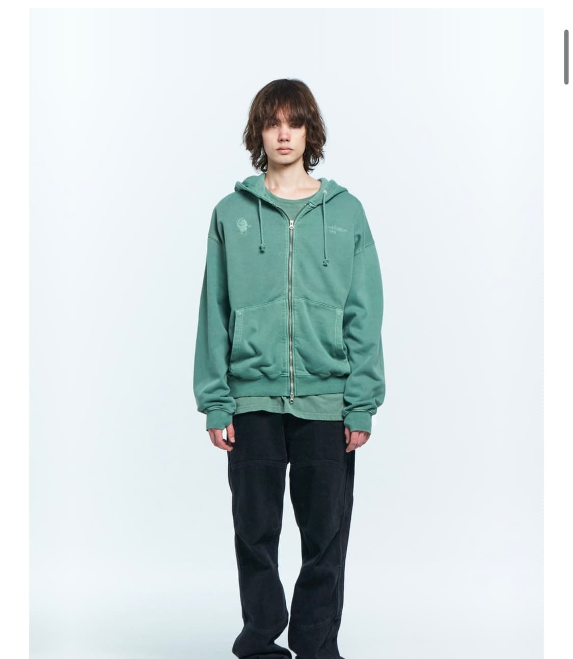 플라스틱 프로덕트 에메랄드 후드집업 L 상품이미지1