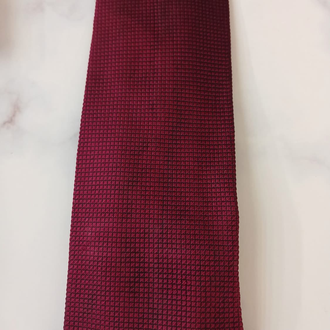 버버리 실크 버건디 텍스처 넥타이 9.5cm B등급 A19056
 상품이미지6