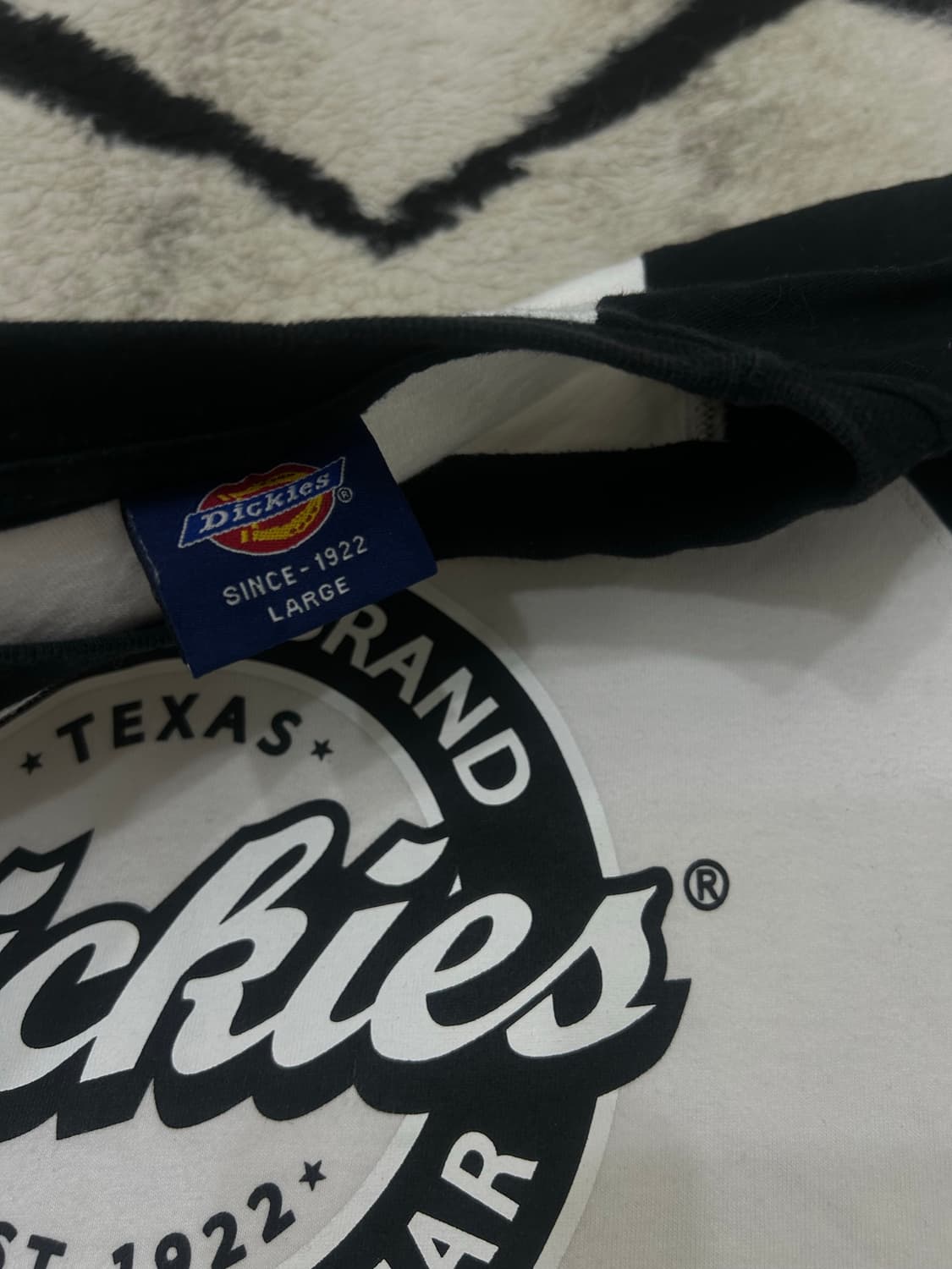 [L]디키즈 나그랑 반팔/블랙화이트 상품이미지3