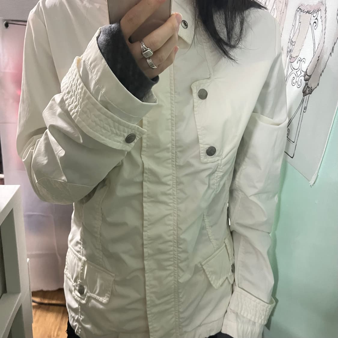 vtg 아이보리 바람막이 상품이미지1