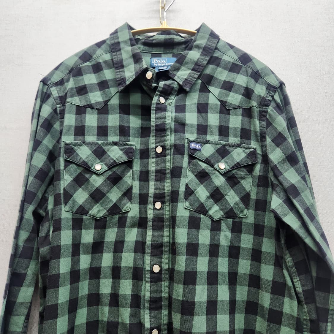 폴로랄프로렌 로고 웨스턴 체크셔츠 M 상품이미지2