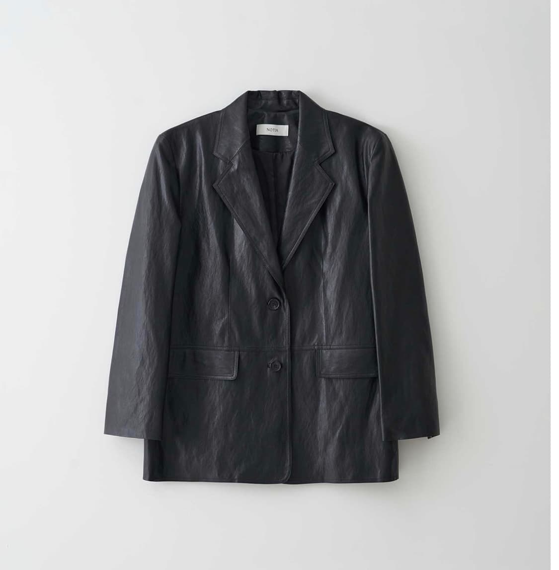 notia 오버핏 가죽자켓  상품이미지3