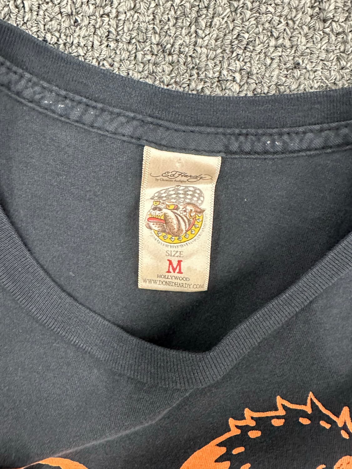 M)Ed Hardy 빈티지 스컬 큐빅 프린팅 반팔 상품이미지5