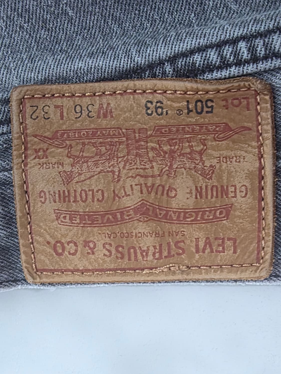 Levi’s 501 Grey Jeans W36 L32 상품이미지3