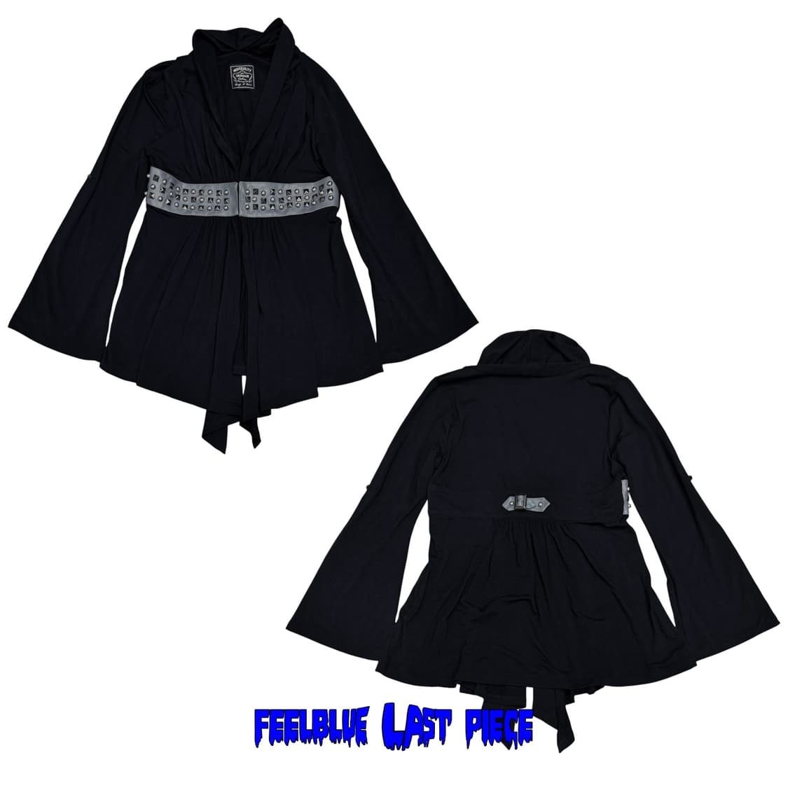 Studded Sleeve Flare Cardigan Jacket 상품이미지2