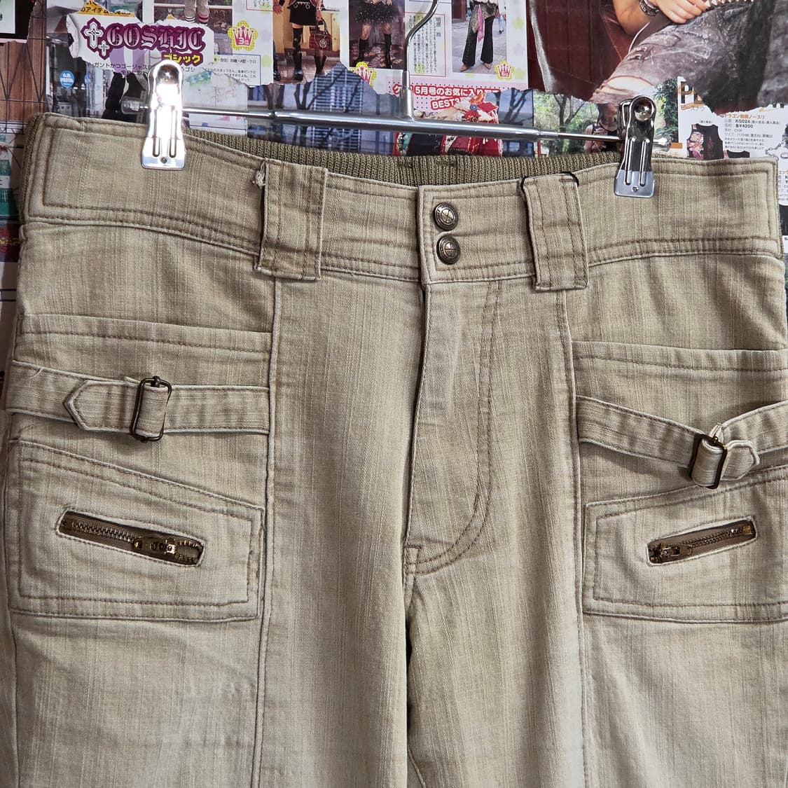 JPN Y2K 사이드 버클 로우라이즈 부츠컷 팬츠 상품이미지3