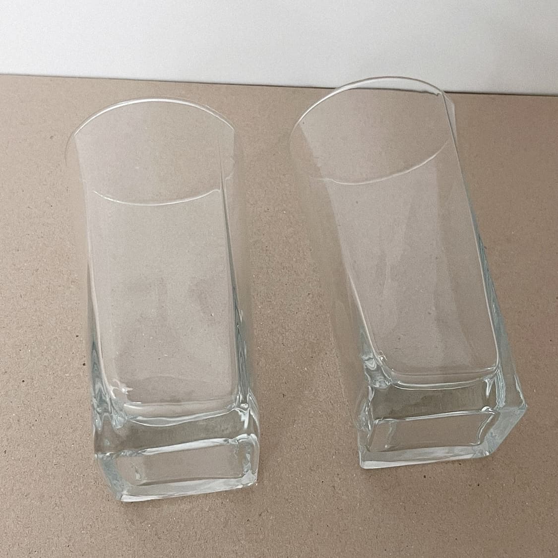 Vintage Square Round Glass Cup Set 상품이미지4