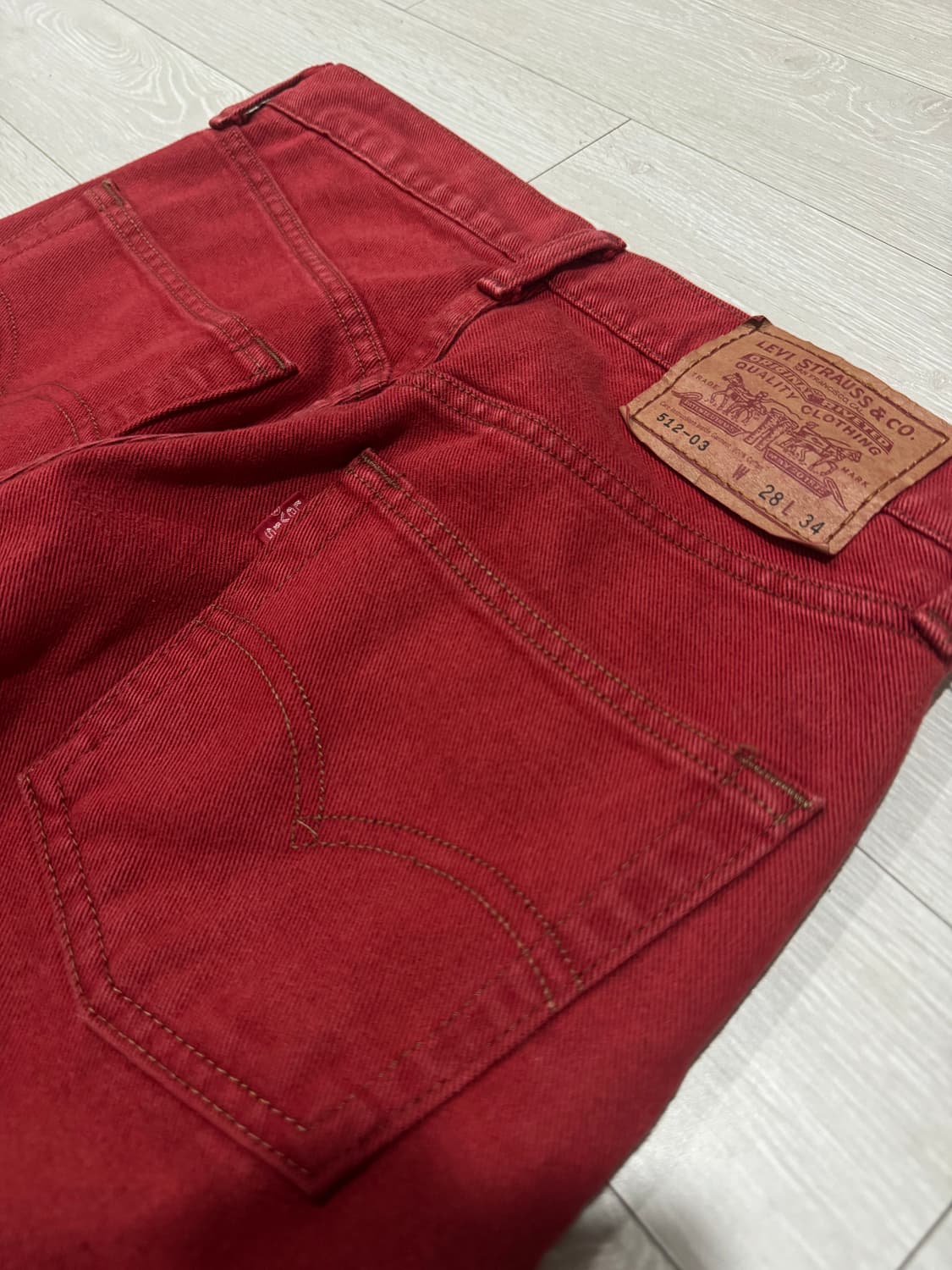 Levi's 90s 리바이스 512-03 재팬 다크 레드 팬츠 상품이미지2