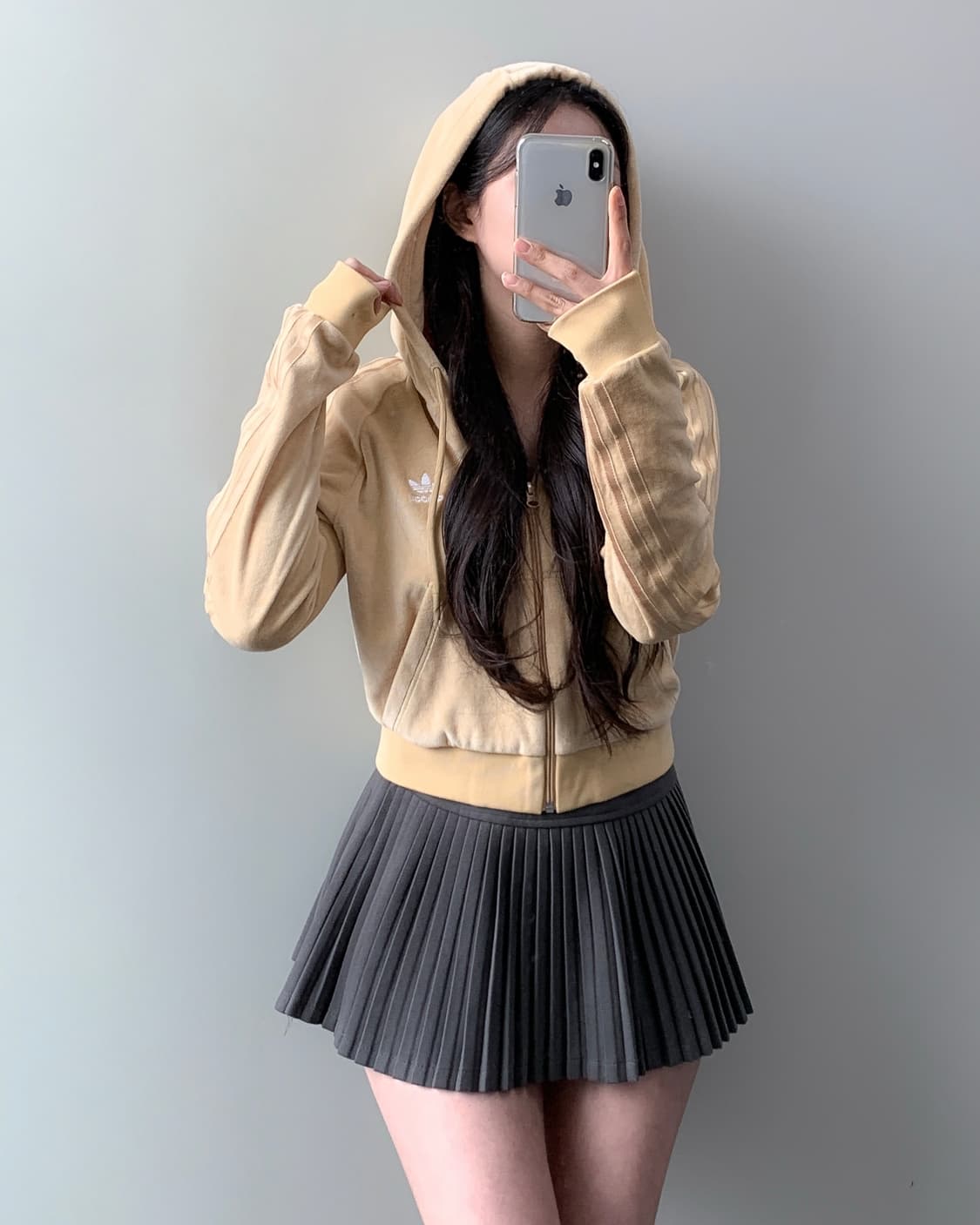 아디다스 벨벳 후드집업 상품이미지4