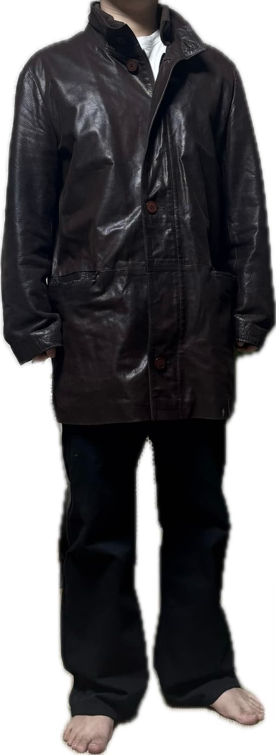 브라운 레더 카코트 상품이미지3