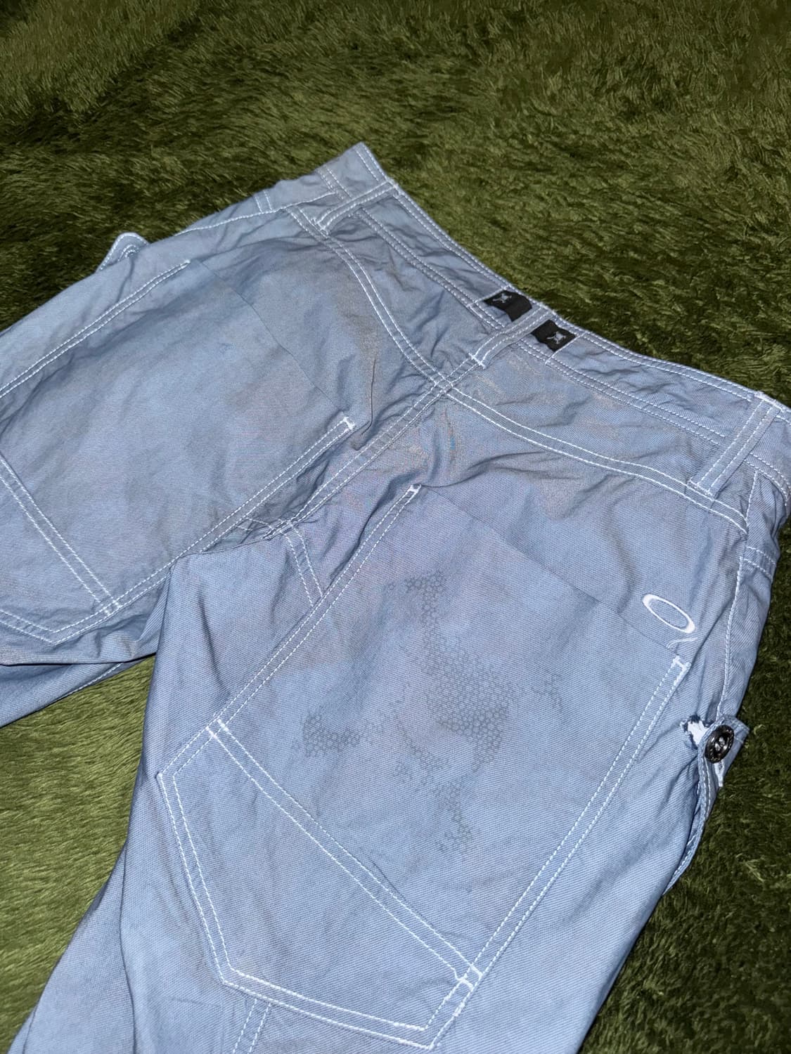 [32] 오클리 재팬 스컬 핸드 다잉 크롭 테크니컬 팬츠 인디고 상품이미지7