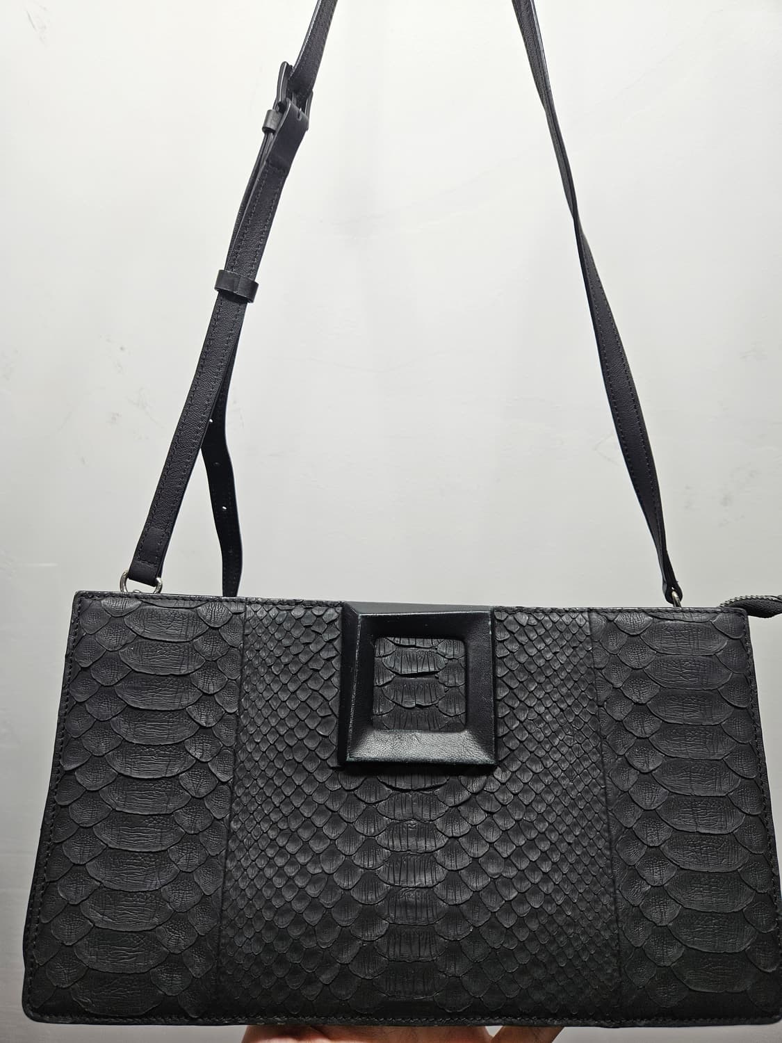 루즈앤라운지(rouge&lounge) 스퀘어 뱀피무늬 클러치겸 숄더백 상품이미지2