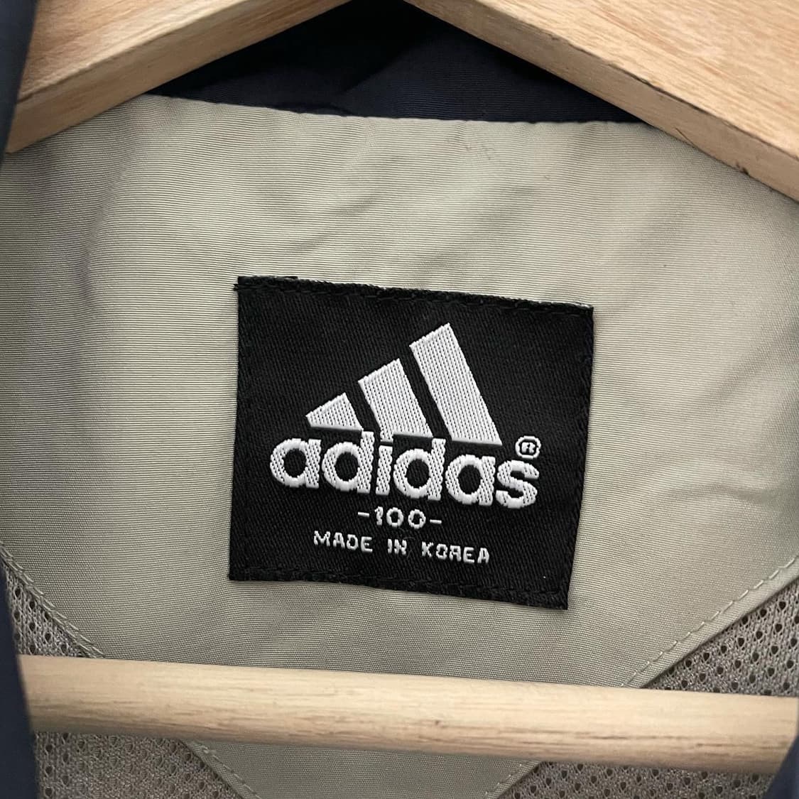 아디다스 베이지 네이비 삼선 후드 아노락 상품이미지7