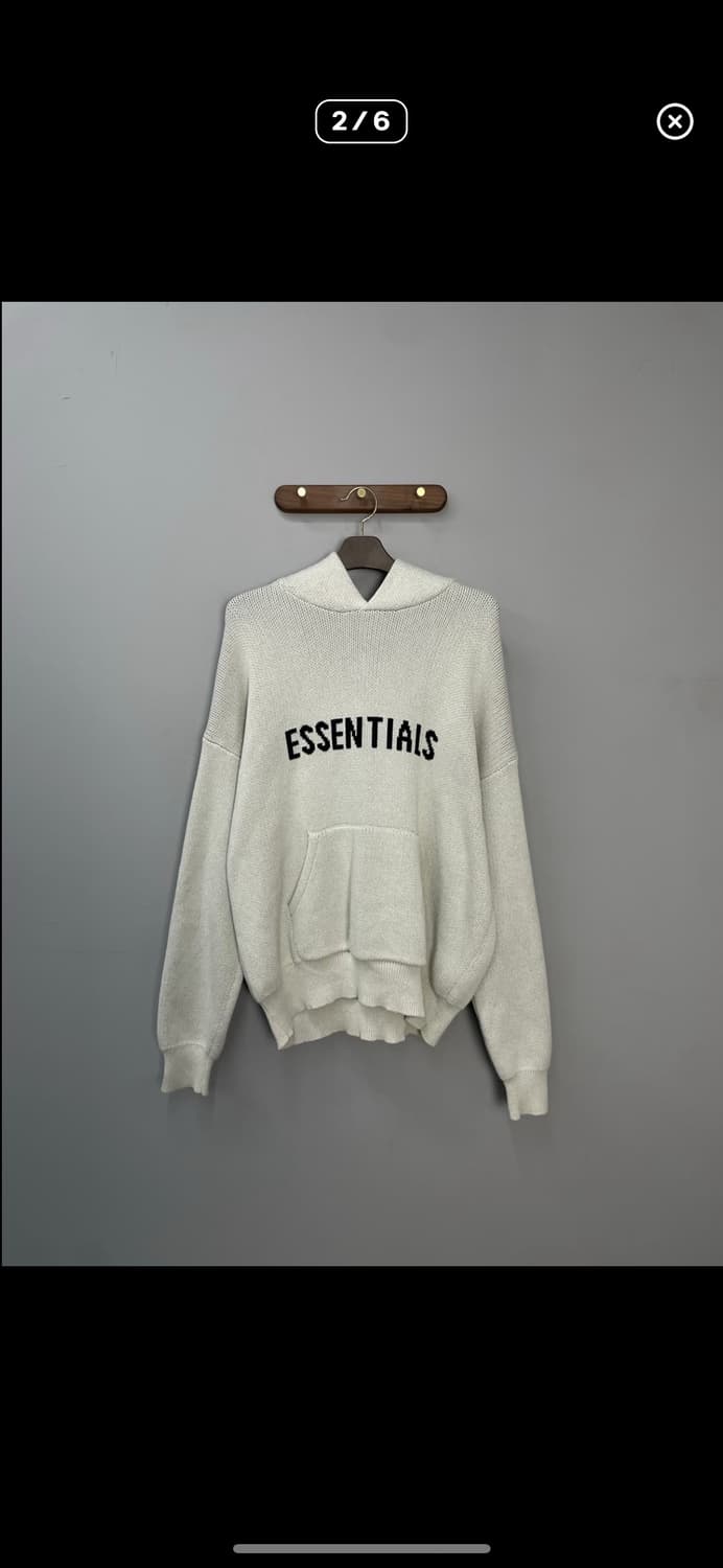 에센셜 풀오버 오트밀 니트 후드티 A2911 상품이미지2