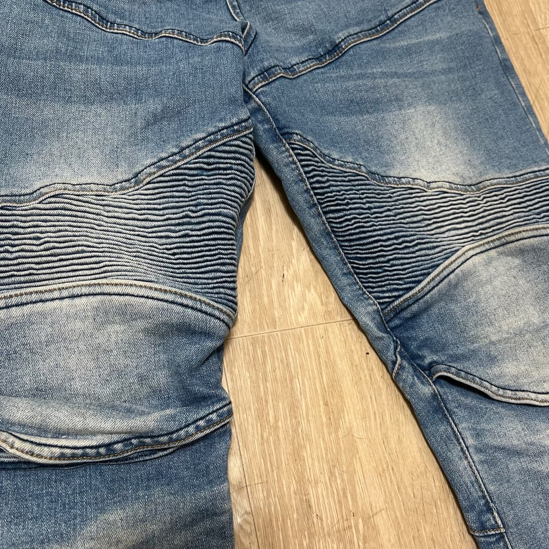 모토팬츠 절개 라이딩바이커진 데님 청바지 [중청] XL 상품이미지6