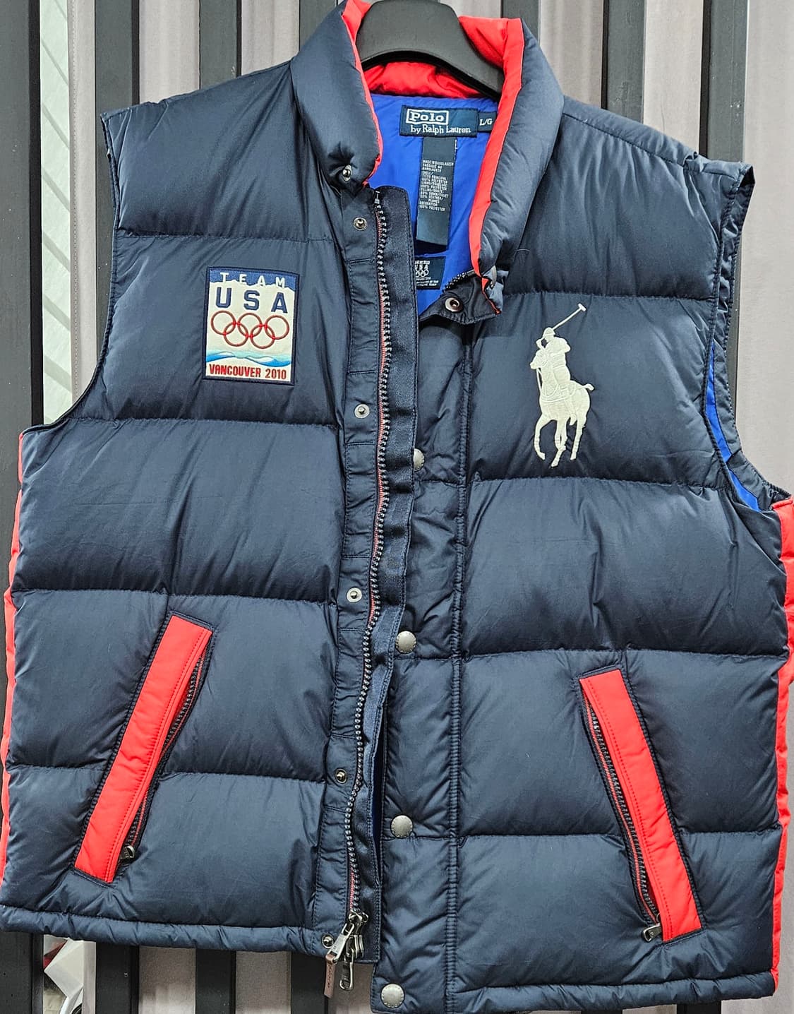(희귀)폴로  팀 USA 밴쿠버 2010동계올림픽 다운푸퍼 베스트 L 상품이미지1