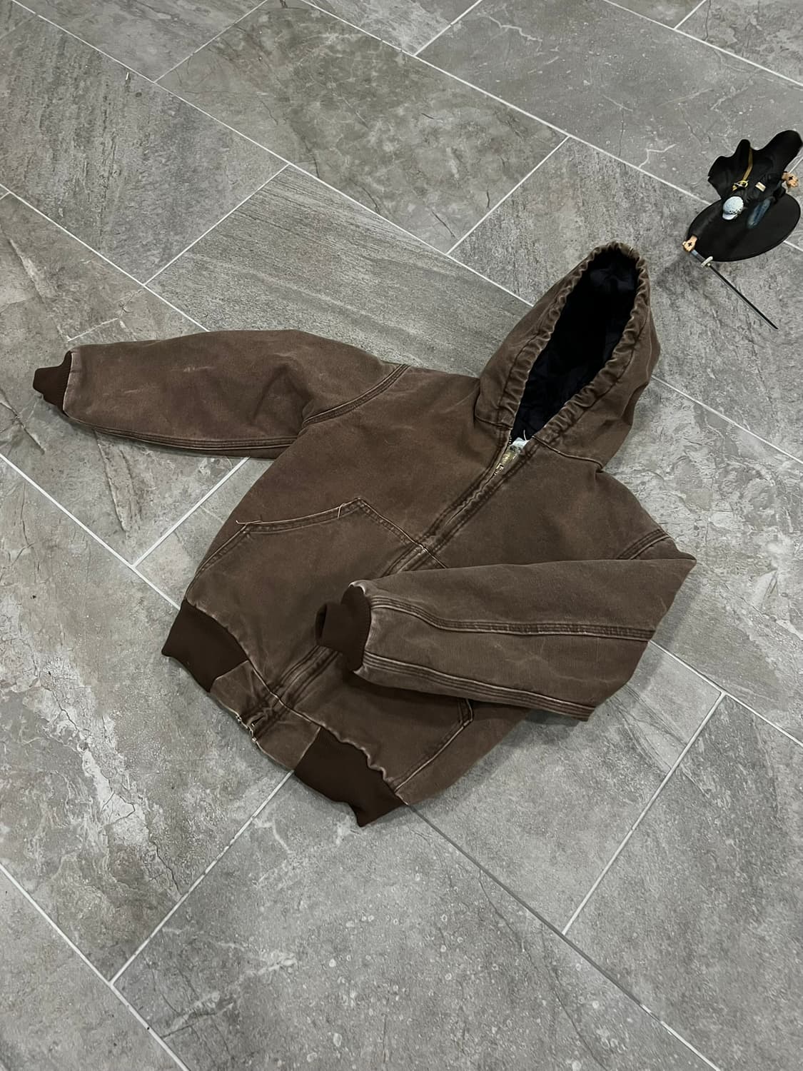 (M) 칼하트 후드 덕 액티브 보이즈 자켓 Y06 CHT 체스트 넛 상품이미지8