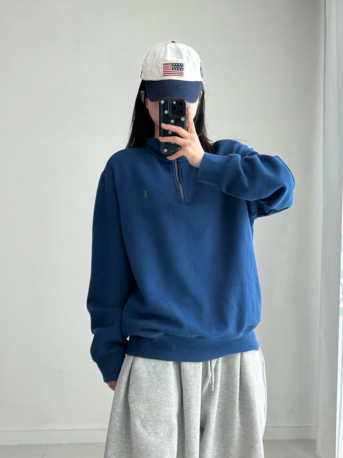 폴로 블루 반집업 상품이미지3